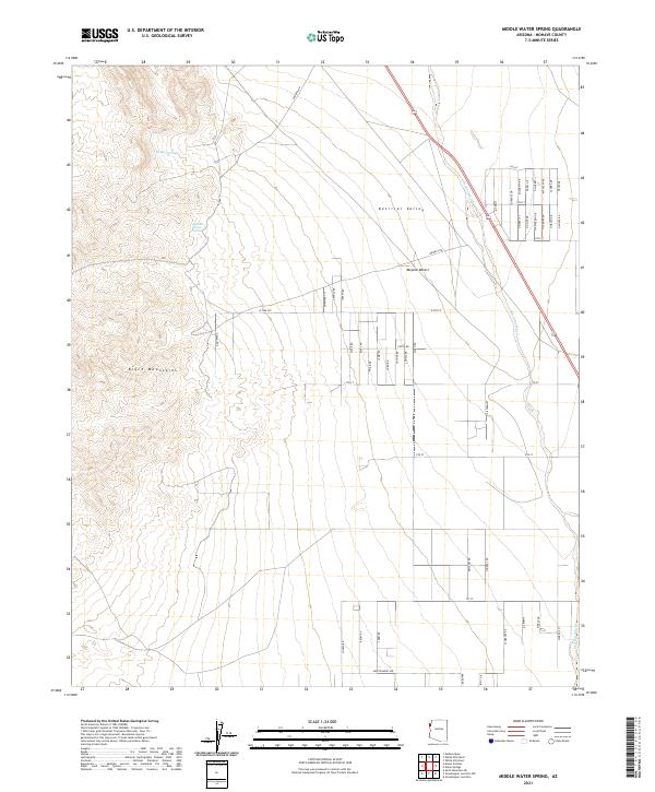 Middle Water Spring topographic map thumbnail
