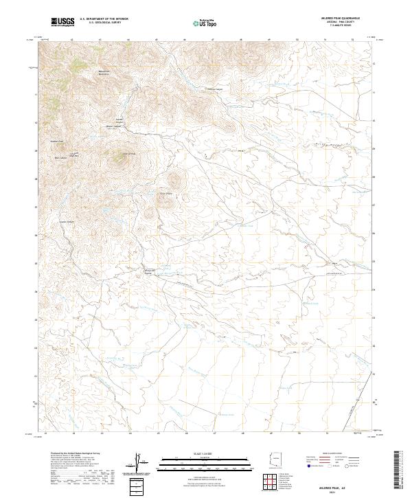 Mildred Peak topographic map thumbnail