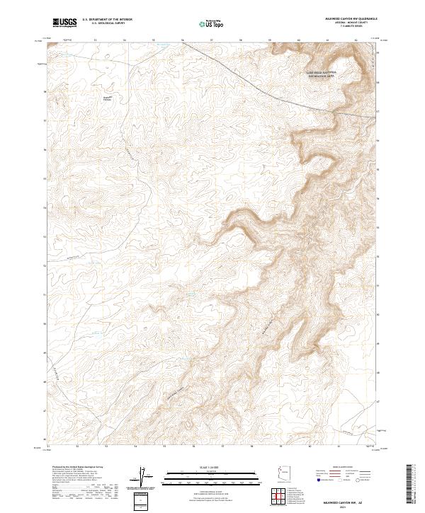 Milkweed Canyon NW topographic map thumbnail