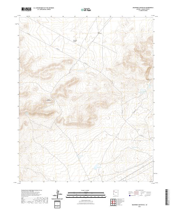 Milkweed Canyon SE topographic map thumbnail