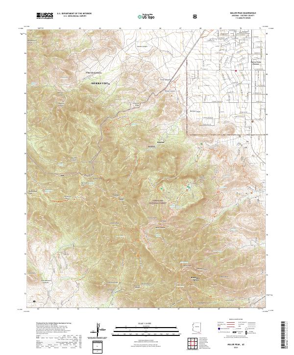 Miller Peak topographic map thumbnail