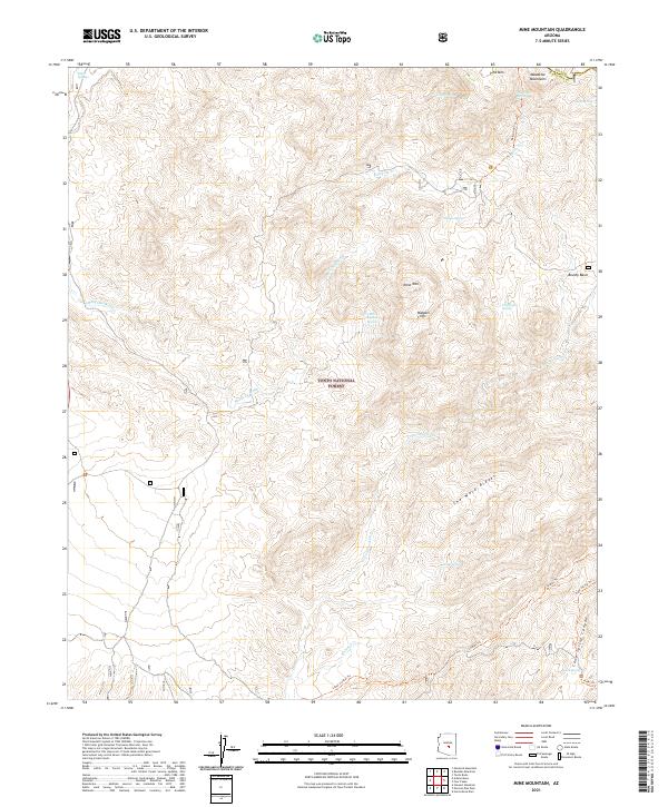 Mine Mountain topographic map thumbnail