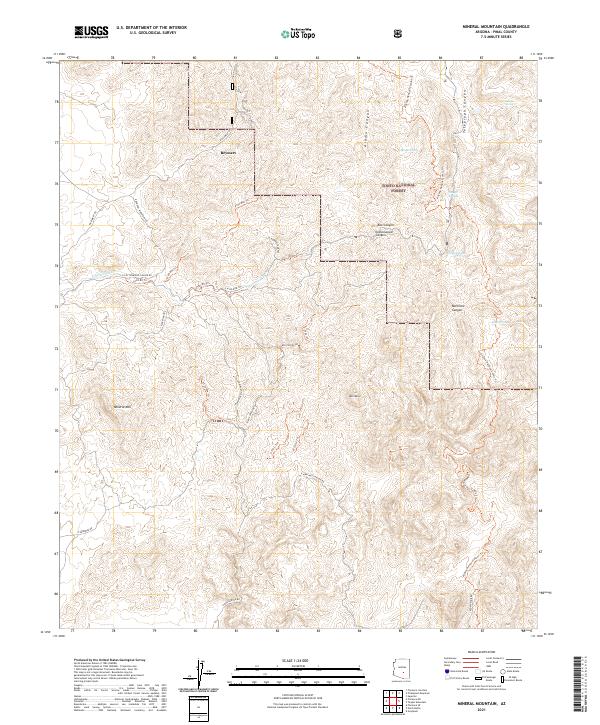 Mineral Mountain topographic map thumbnail