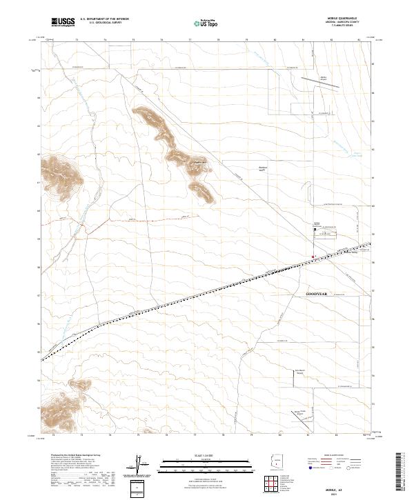 Mobile topographic map thumbnail