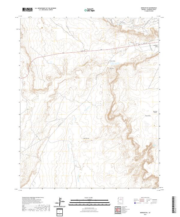 Moenave SE topographic map thumbnail