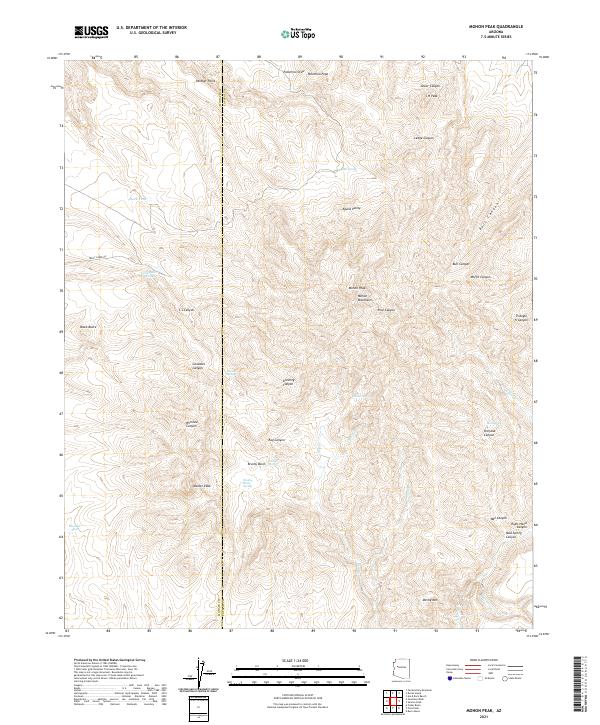 Mohon Peak 2021 topographic map thumbnail