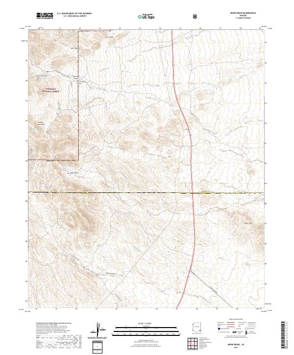 Monk Draw topographic map thumbnail
