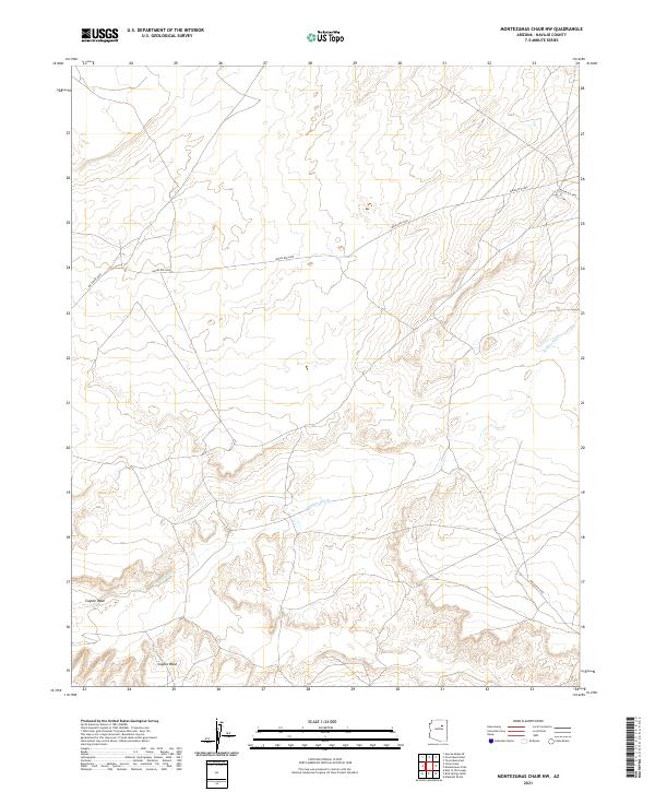 Montezumas Chair NW topographic map thumbnail