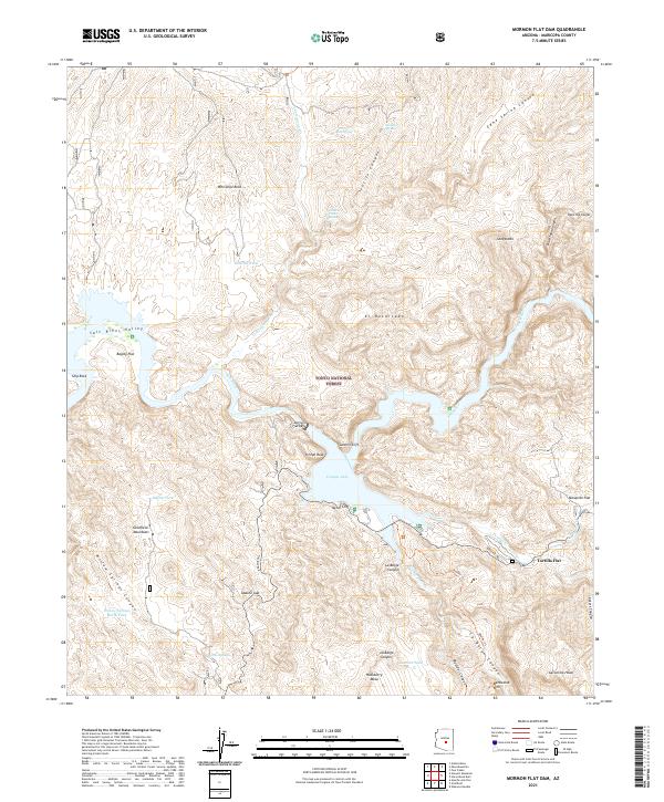 Mormon Flat Dam topographic map thumbnail