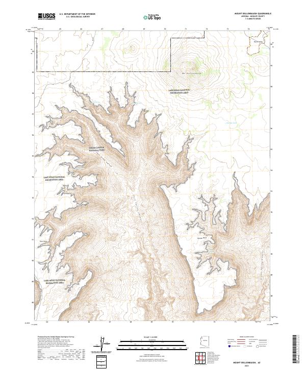 Mount Dellenbaugh topographic map thumbnail