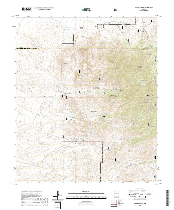 Mount Hopkins topographic map thumbnail