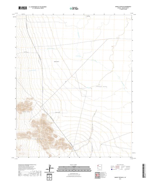 Mount Tipton SE topographic map thumbnail
