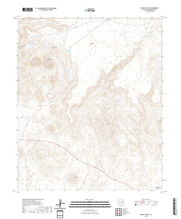 Mount Triplet 2021 topographic map thumbnail