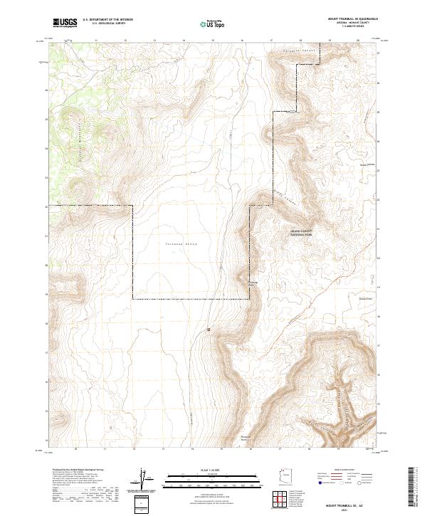 Mount Trumbull SE topographic map thumbnail
