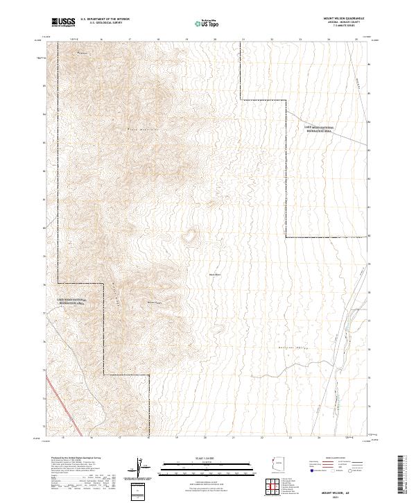 Mount Wilson topographic map thumbnail