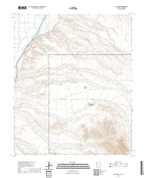 Mule Wash topographic map thumbnail