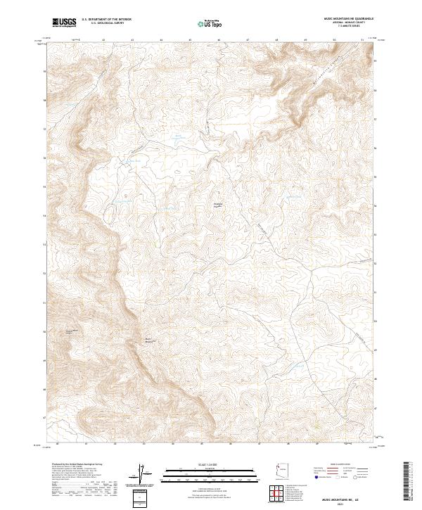 Music Mountains NE topographic map thumbnail