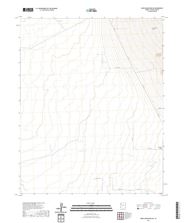 Music Mountains SW topographic map thumbnail