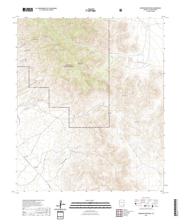 Muskhog Mountain 2021 topographic map thumbnail