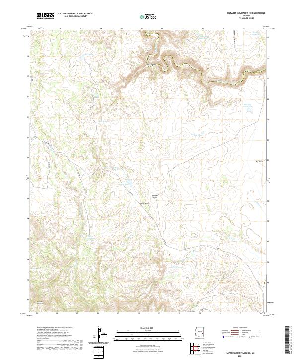 Natanes Mountains NE topographic map thumbnail