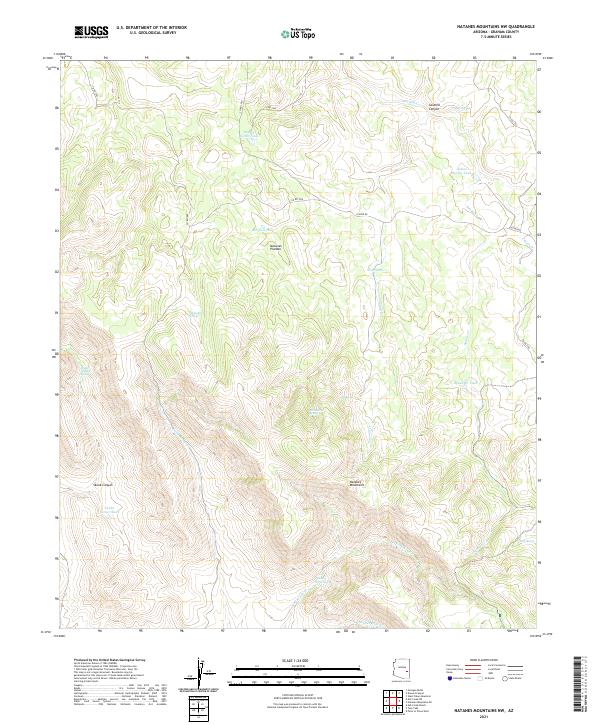 Natanes Mountains NW 2021 topographic map thumbnail