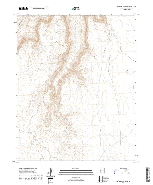 National Canyon SW topographic map thumbnail