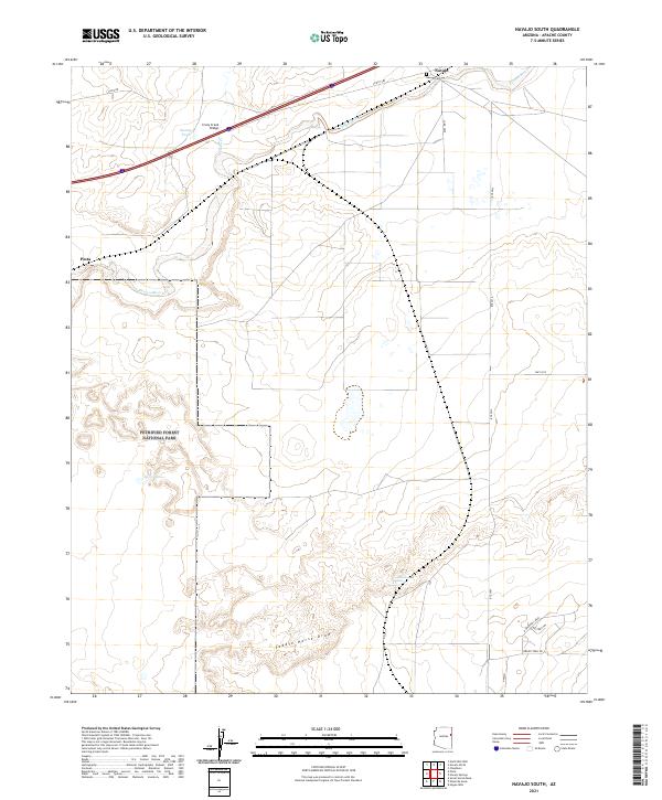 Navajo South topographic map thumbnail