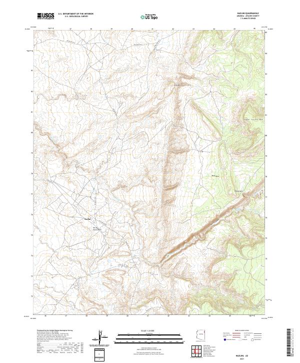 Nazlini topographic map thumbnail