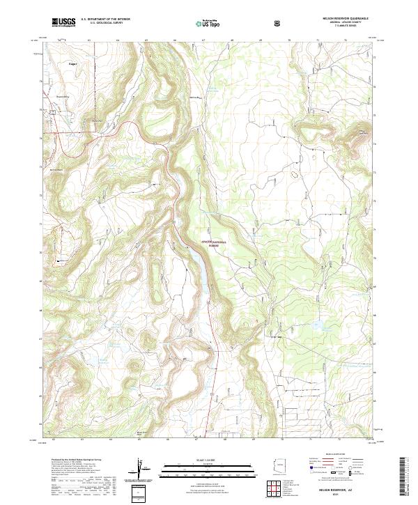 Nelson Reservoir topographic map thumbnail