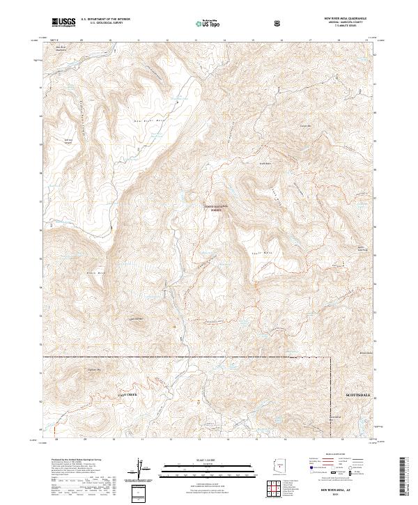 New River Mesa 2021 topographic map thumbnail