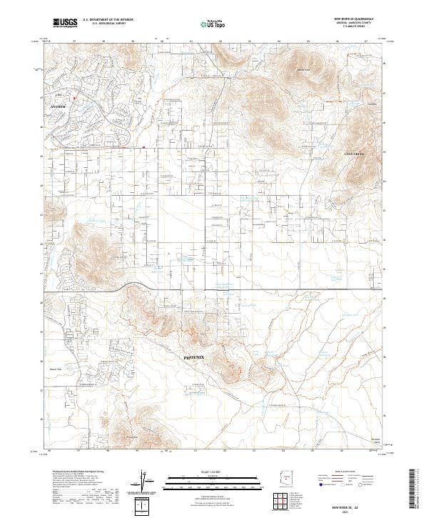 New River SE topographic map thumbnail