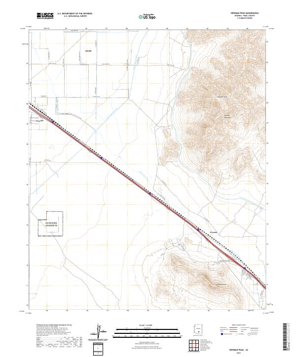 Newman Peak 2021 topographic map thumbnail