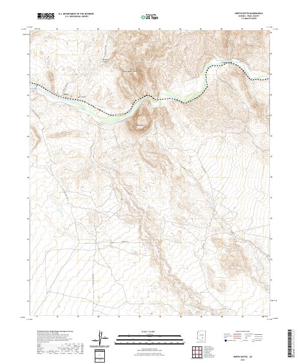 North Butte topographic map thumbnail