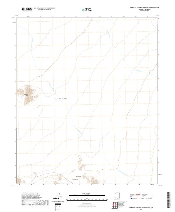 North of Agua Dulce Mountains topographic map thumbnail