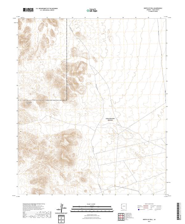 North of Roll topographic map thumbnail