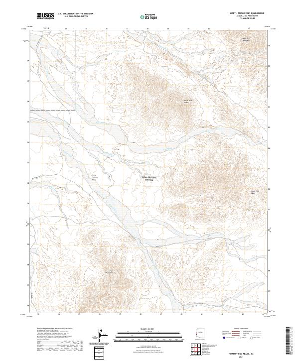 North Trigo Peaks 2021 topographic map thumbnail