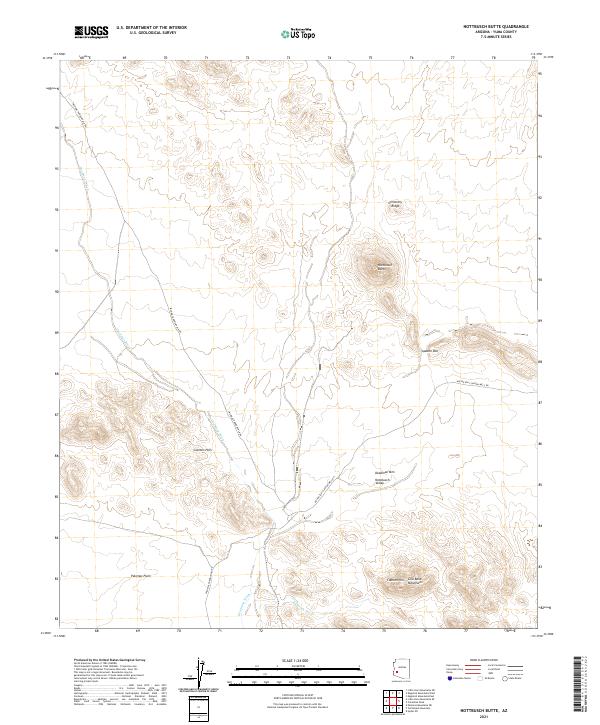 Nottbusch Butte topographic map thumbnail