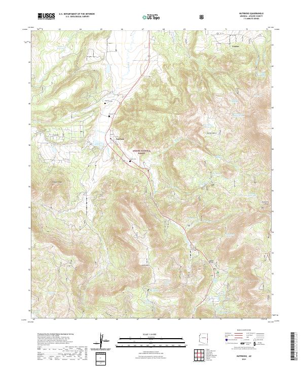 Nutrioso topographic map thumbnail