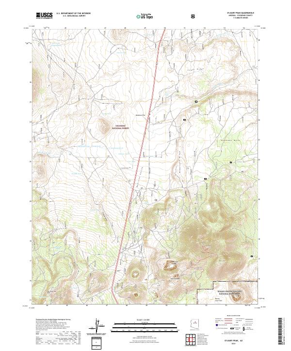 O'Leary Peak topographic map thumbnail