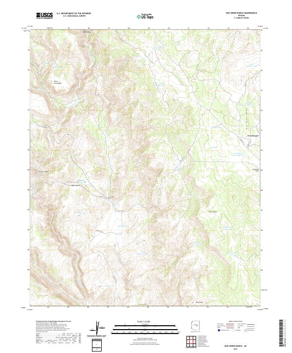 Oak Creek Ranch 2021 topographic map thumbnail