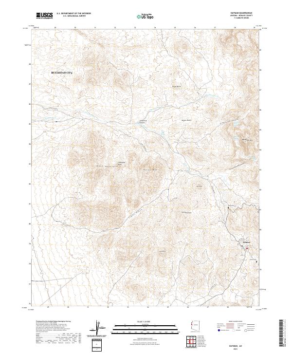 Oatman topographic map thumbnail