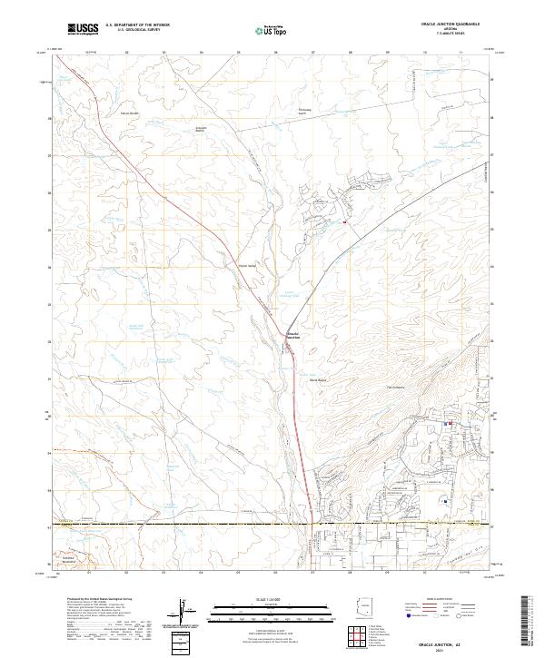 Oracle Junction topographic map thumbnail