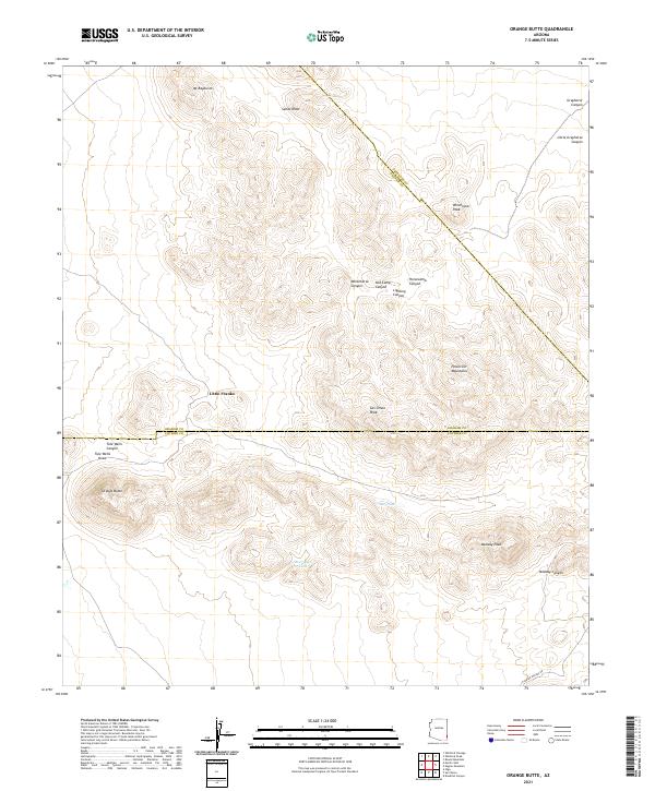 Orange Butte topographic map thumbnail