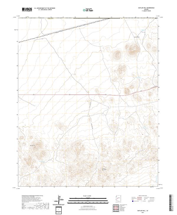 Outlaw Hill topographic map thumbnail