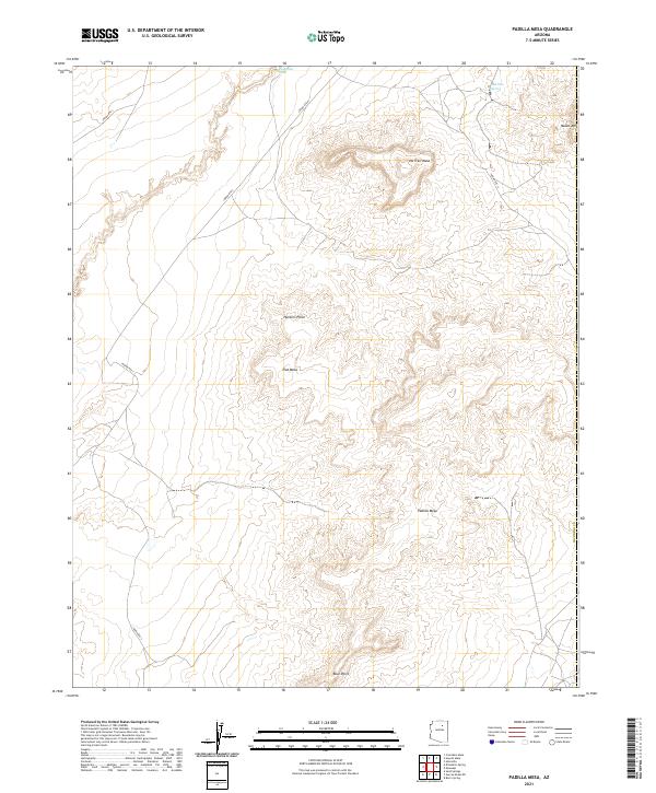 Padilla Mesa topographic map thumbnail