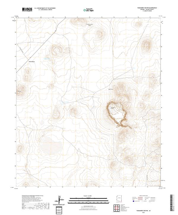 Paramore Crater topographic map thumbnail