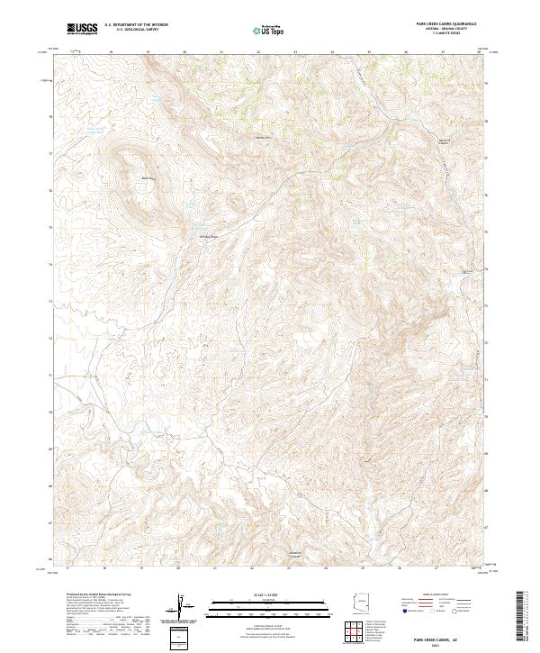 Park Creek Cabins 2021 topographic map thumbnail