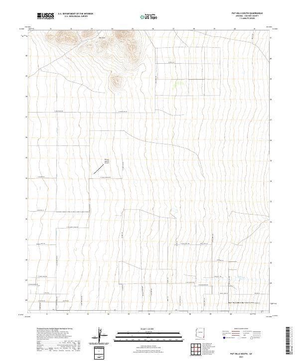 Pat Hills South topographic map thumbnail