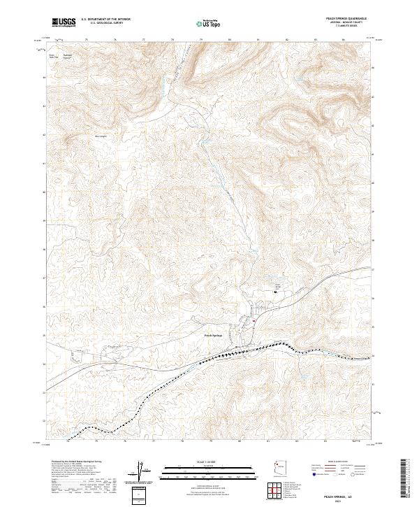 Peach Springs 2021 topographic map thumbnail