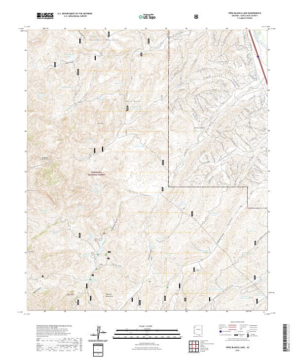 Pena Blanca Lake topographic map thumbnail